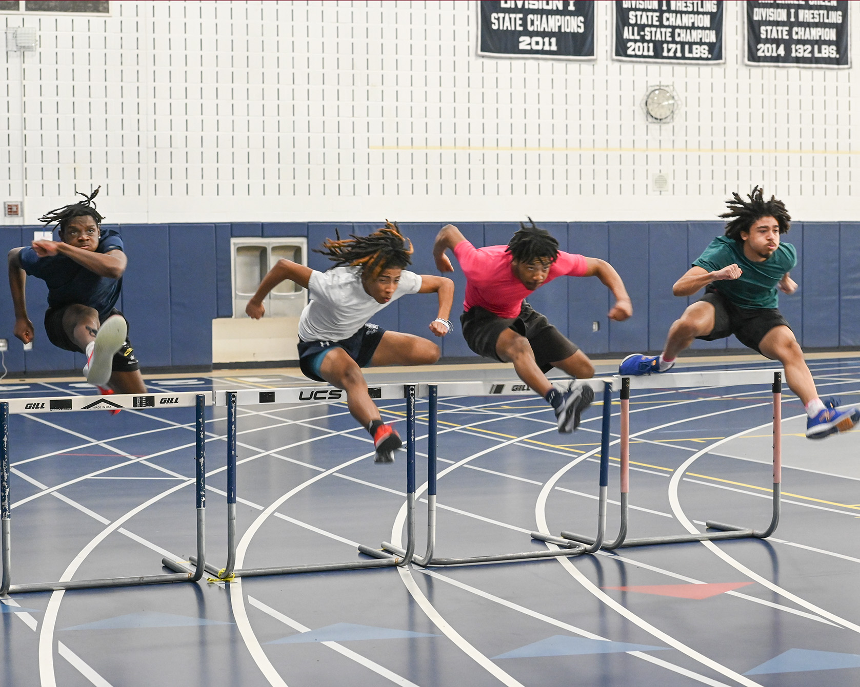 Shuttle Hurdle Relay Team in action